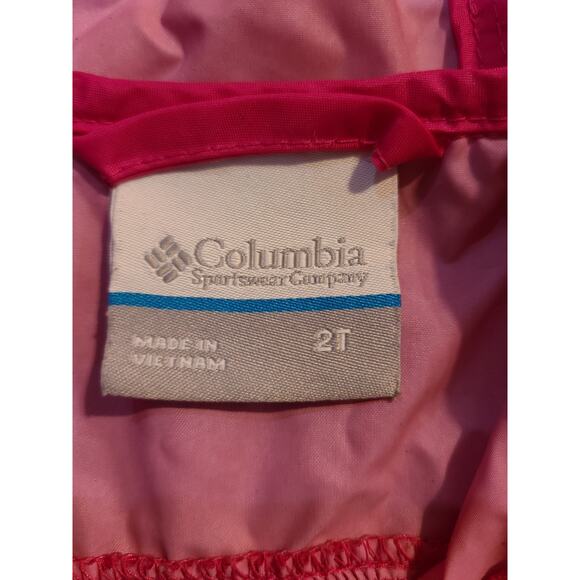 Columbia, pink windbreaker jacket, Size 2T. - Picture 5 of 6